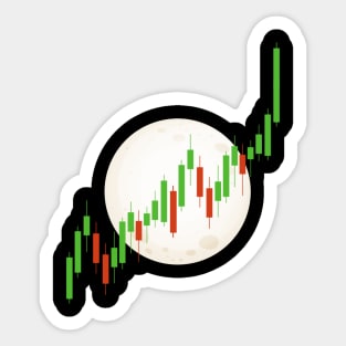 Heartbeat Candlestick Chart Exchange Stock Market Sticker